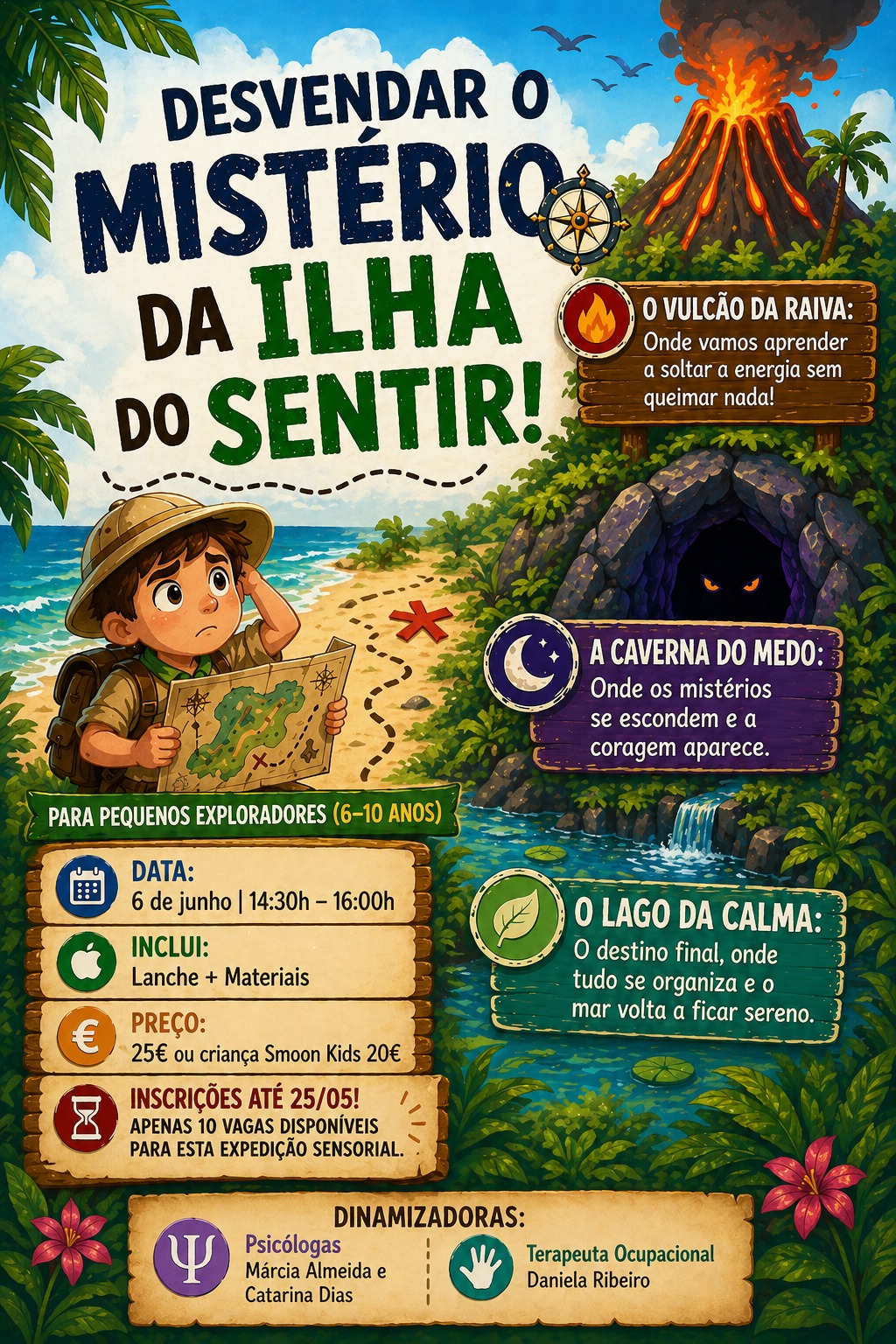 WORKSHOP-DESVENDAR O MISTÉRIO DA ILHA DO SENTIR!